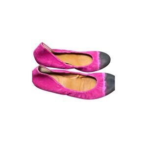 Anthropolitan Leif notes Magenta & Gray Suede Ballet Flats EU 36 Made In Italy